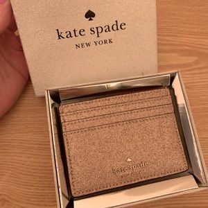 Kate Spade Rose Gold Card Holder NEW